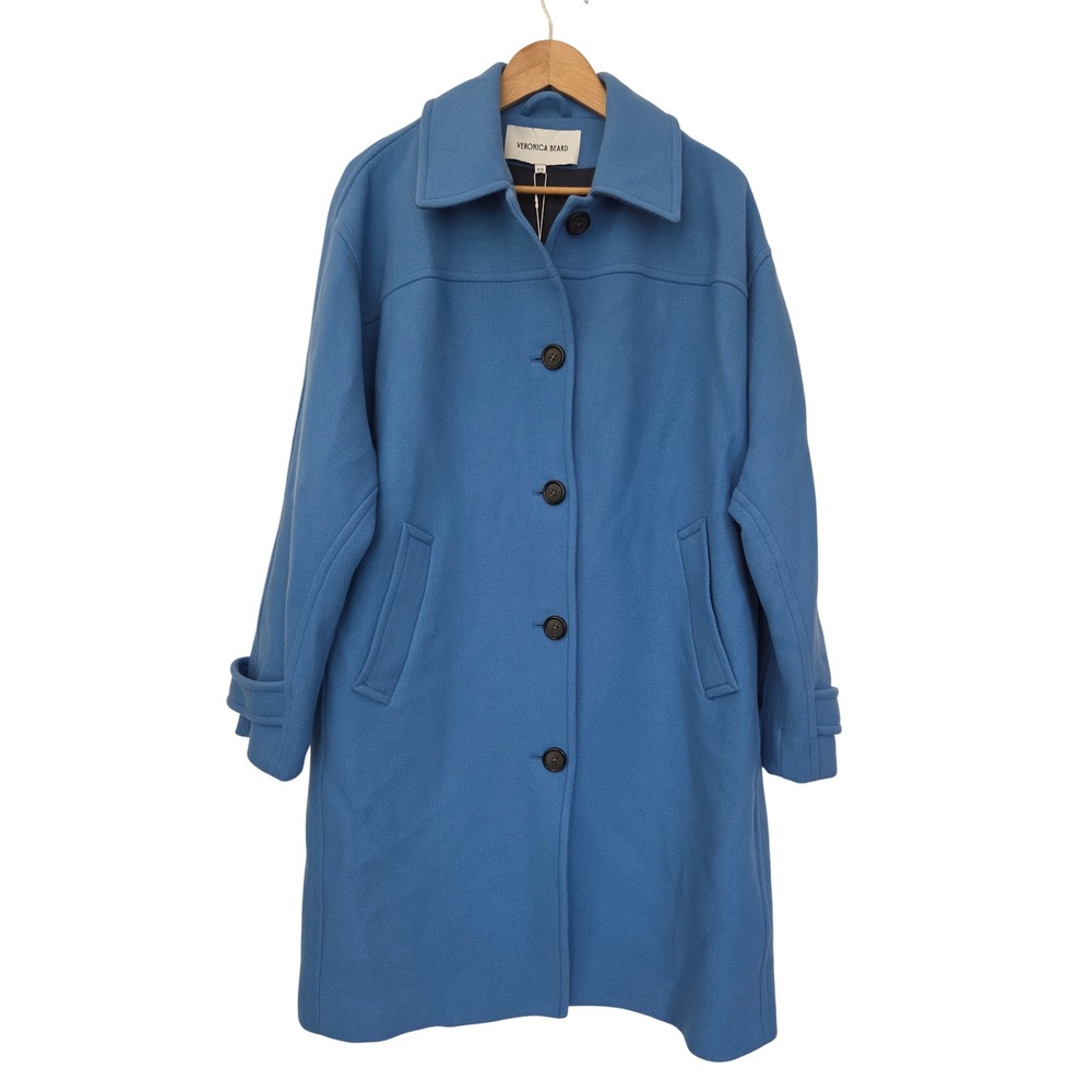 Veronica Beard Laurent Dickey Coat Women M Blue Jasper NWT $1198 2511OW13170417